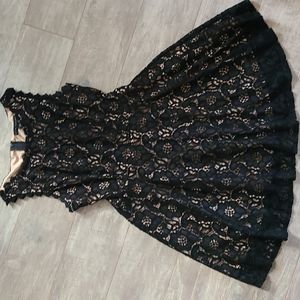 City Studio Black Lace Sleevless Dress